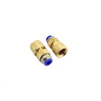 Push fit hose connector brass