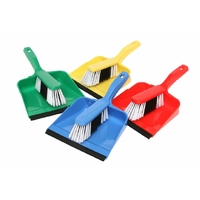 Edco dustpan & brush set BLUE