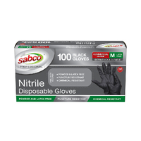 Sabco Black Nitrile Disposable Glove