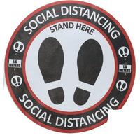 Social Distancing floor sticker 30cm round